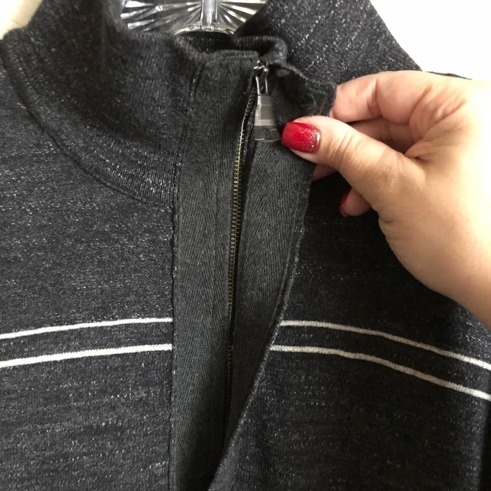 Banana Republic Grey Mock Neck Popover Sweater‎